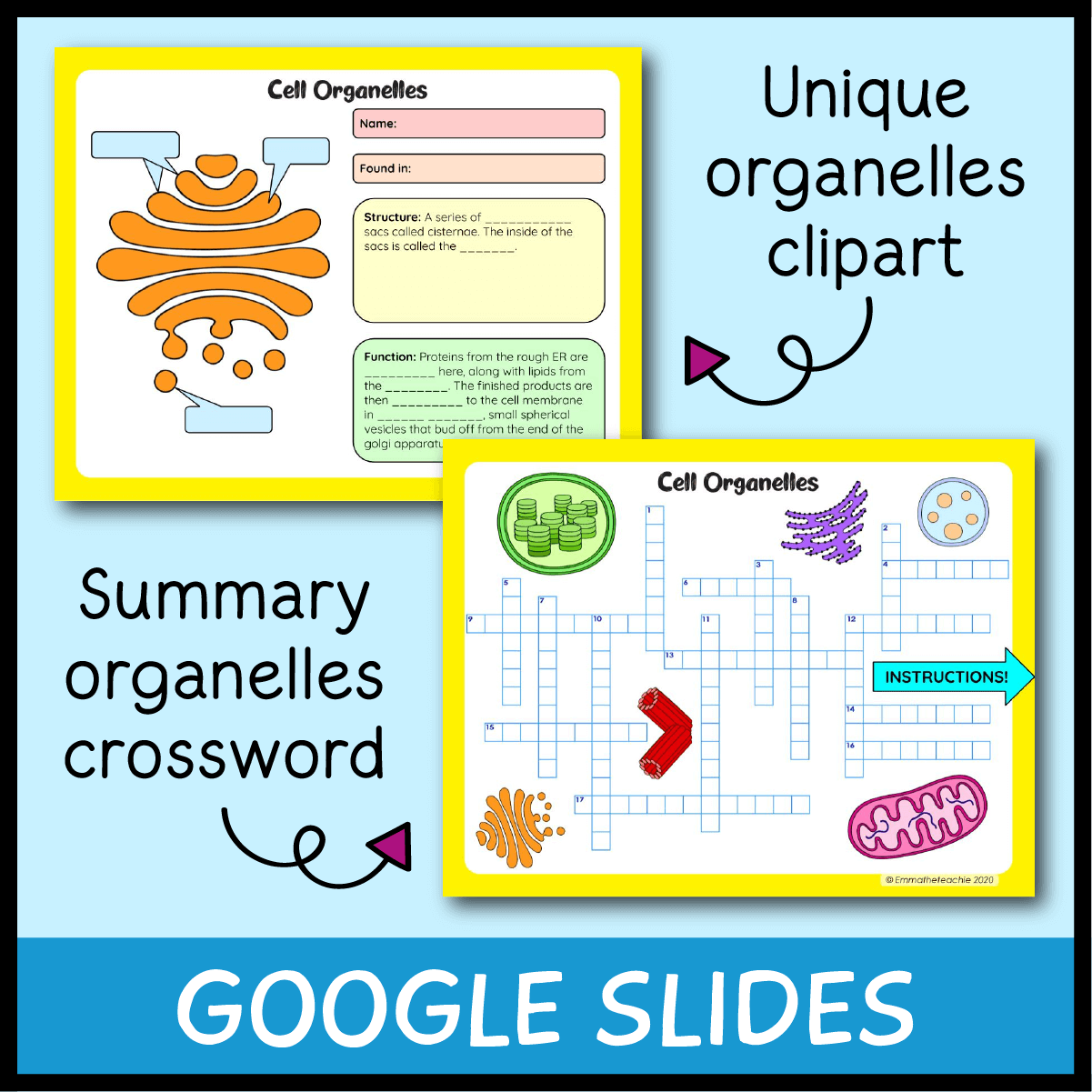 Cell Organelles Lesson Bundle Emmatheteachie Resources