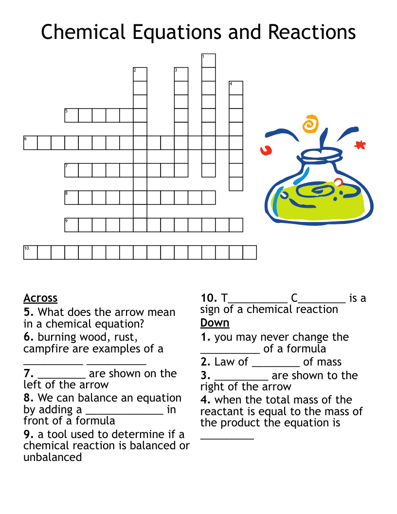 Chemistry Crossword Puzzle WordMint