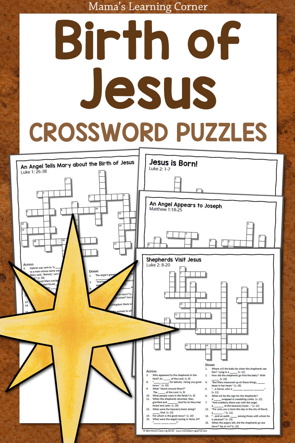 Printable Christmas Crossword Puzzles Adults