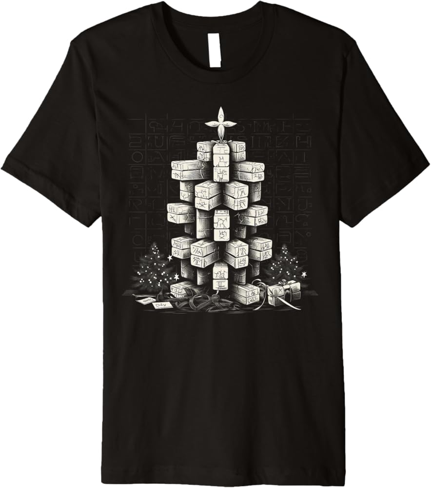 Christmas Crossword Puzzle Festive Holiday Design Premium T Shirt