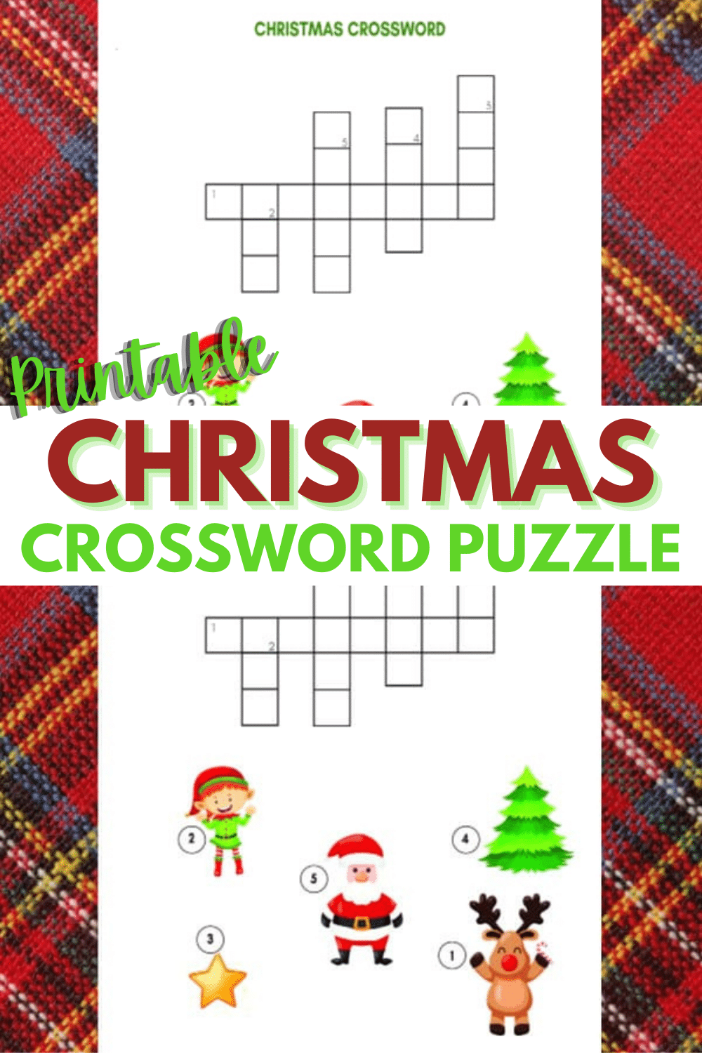 Christmas Crossword Puzzle For Kids