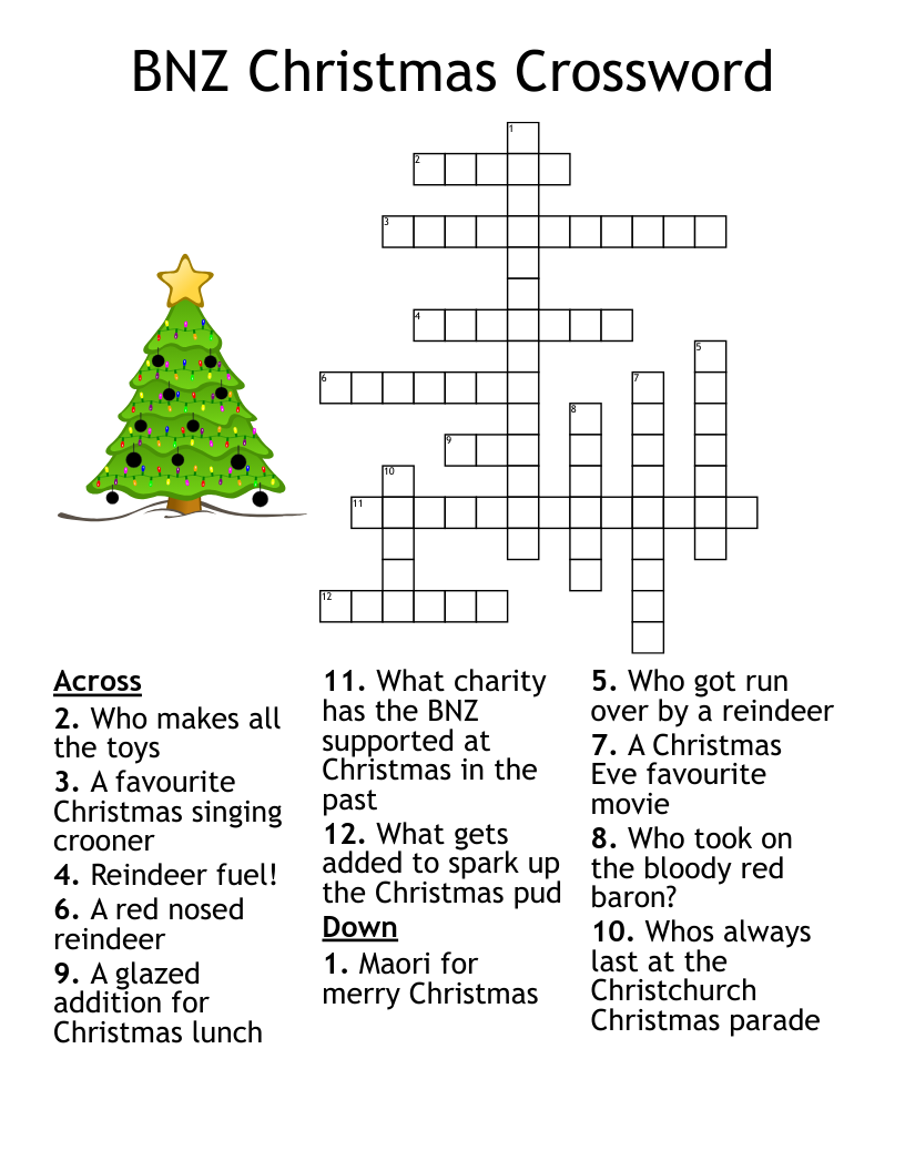 Christmas Crossword WordMint
