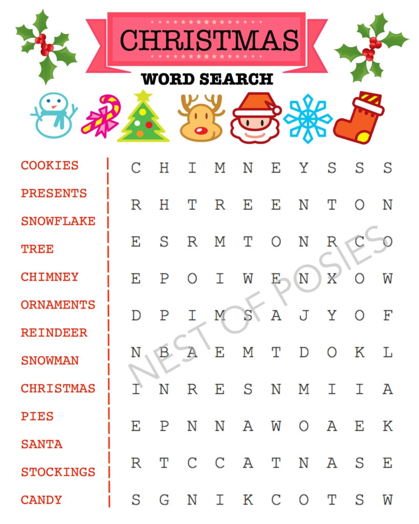 Christmas Printable Crossword Puzzles