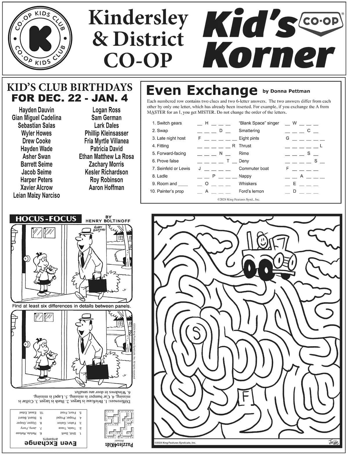 Co op Kid s Korner January 2 Your West Central Voice