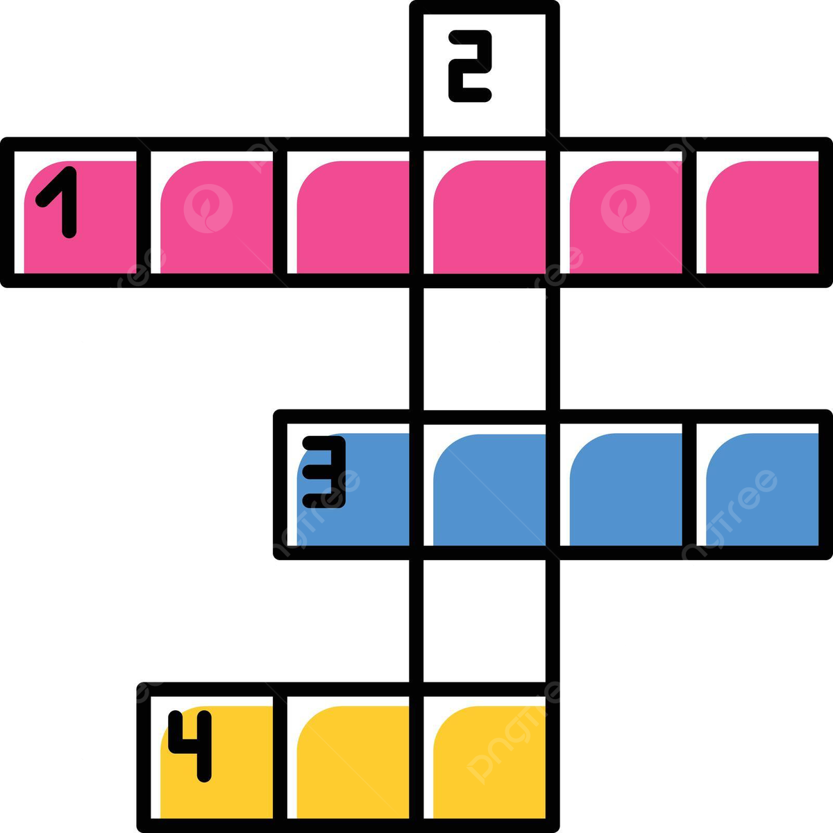 Colorful Crossword Puzzle Challenge Vector Illustration Vector Search Development Vector Vector Search Development PNG And Vector With Transparent Background For Free Download