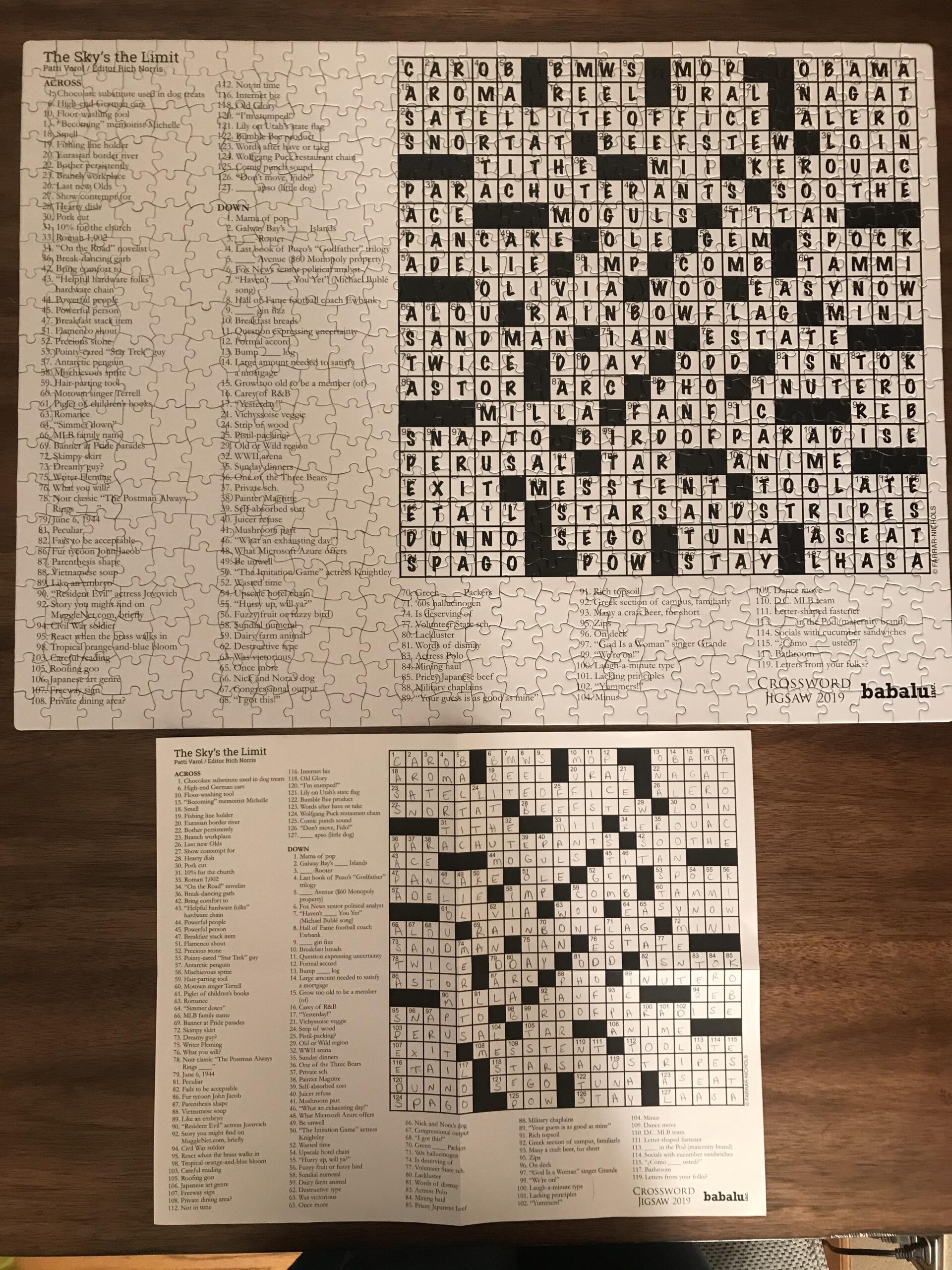 Cross Word Jigsaw Slugfest Puzzle
