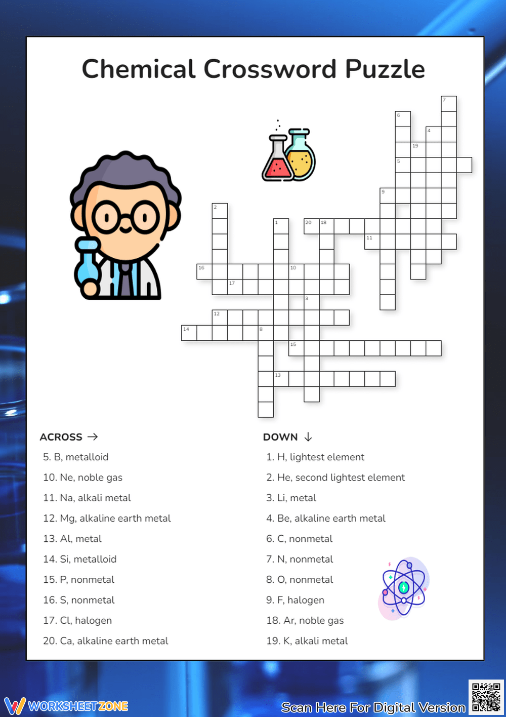 Crossword Chemistry Worksheets 2025