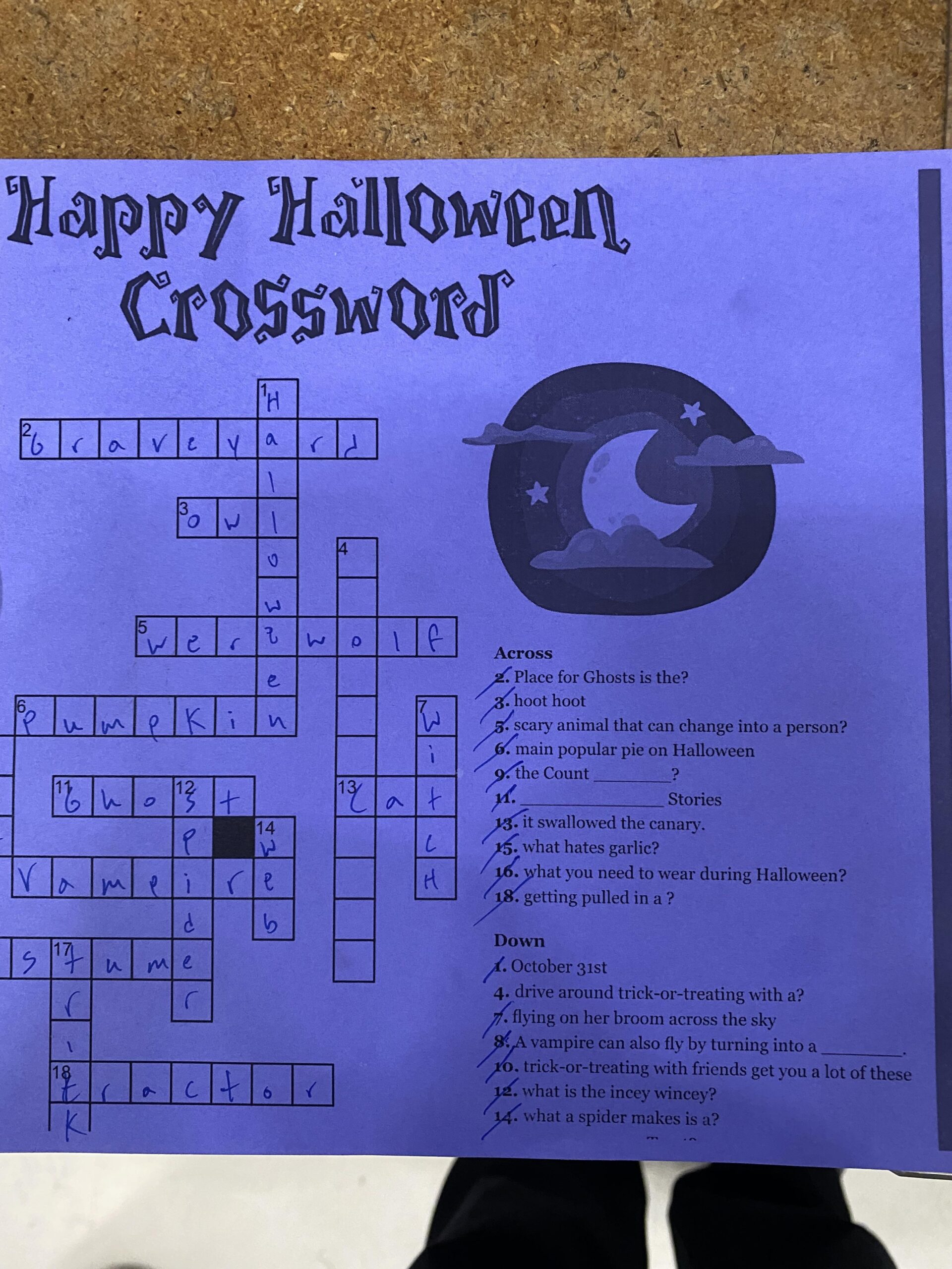 Halloween Crossword Puzzle