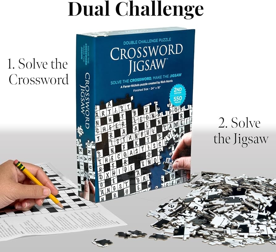 Crossword Jigsaw Puzzle 550 Pieces Amazon co uk Babalu 9781944247300 Books