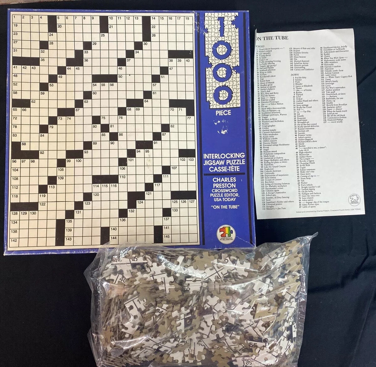 Crossword Jigsaw Puzzle By USA Today Editor Television Themed 23 x29 NEW SEALED EBay