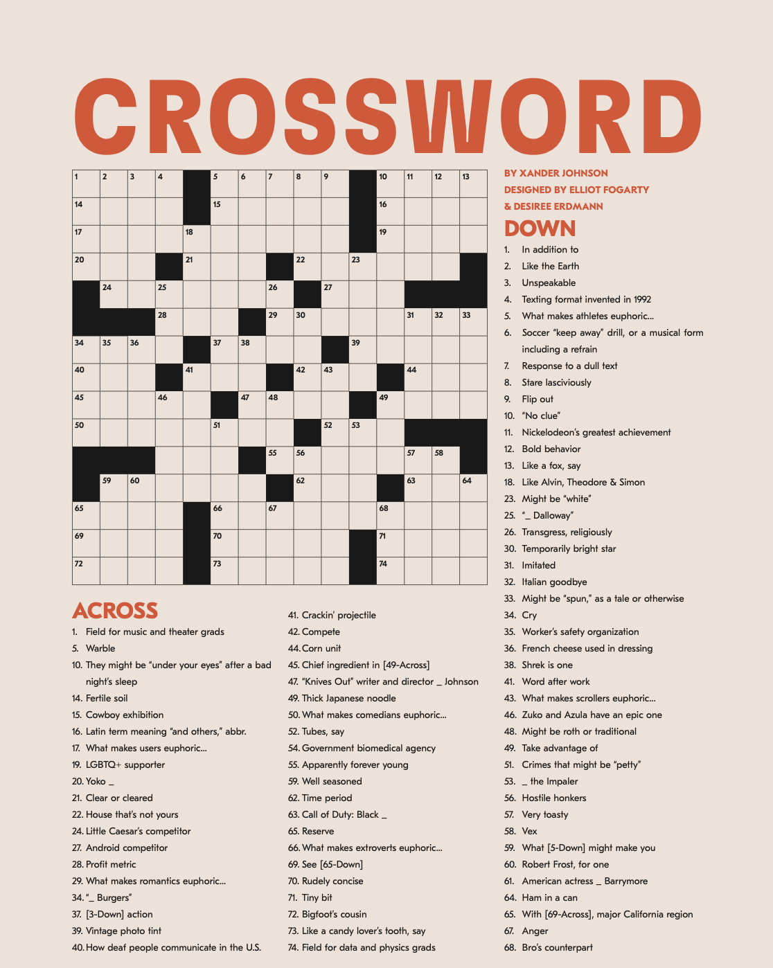 Crossword Klipsun Magazine