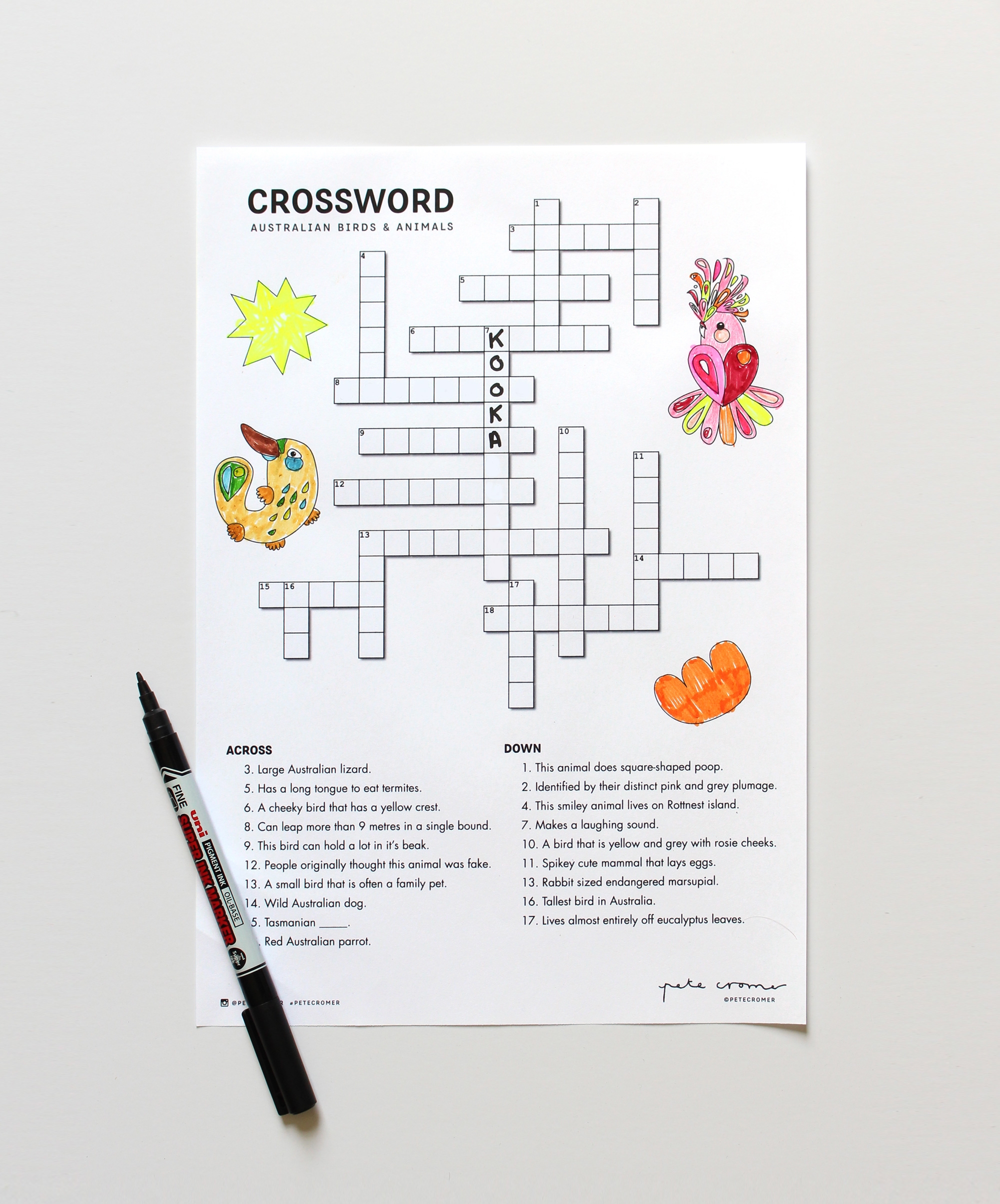 Crossword Printable Pete Cromer