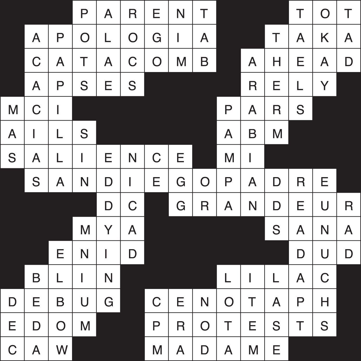 Crossword Puzzle Answers May 22 28 2025 The Northern Light
