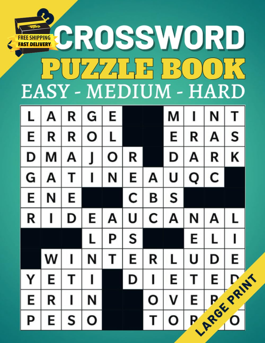 Crossword Puzzle Book Large Print 90 Easy Medium And Hard Large Print Crossword EBay