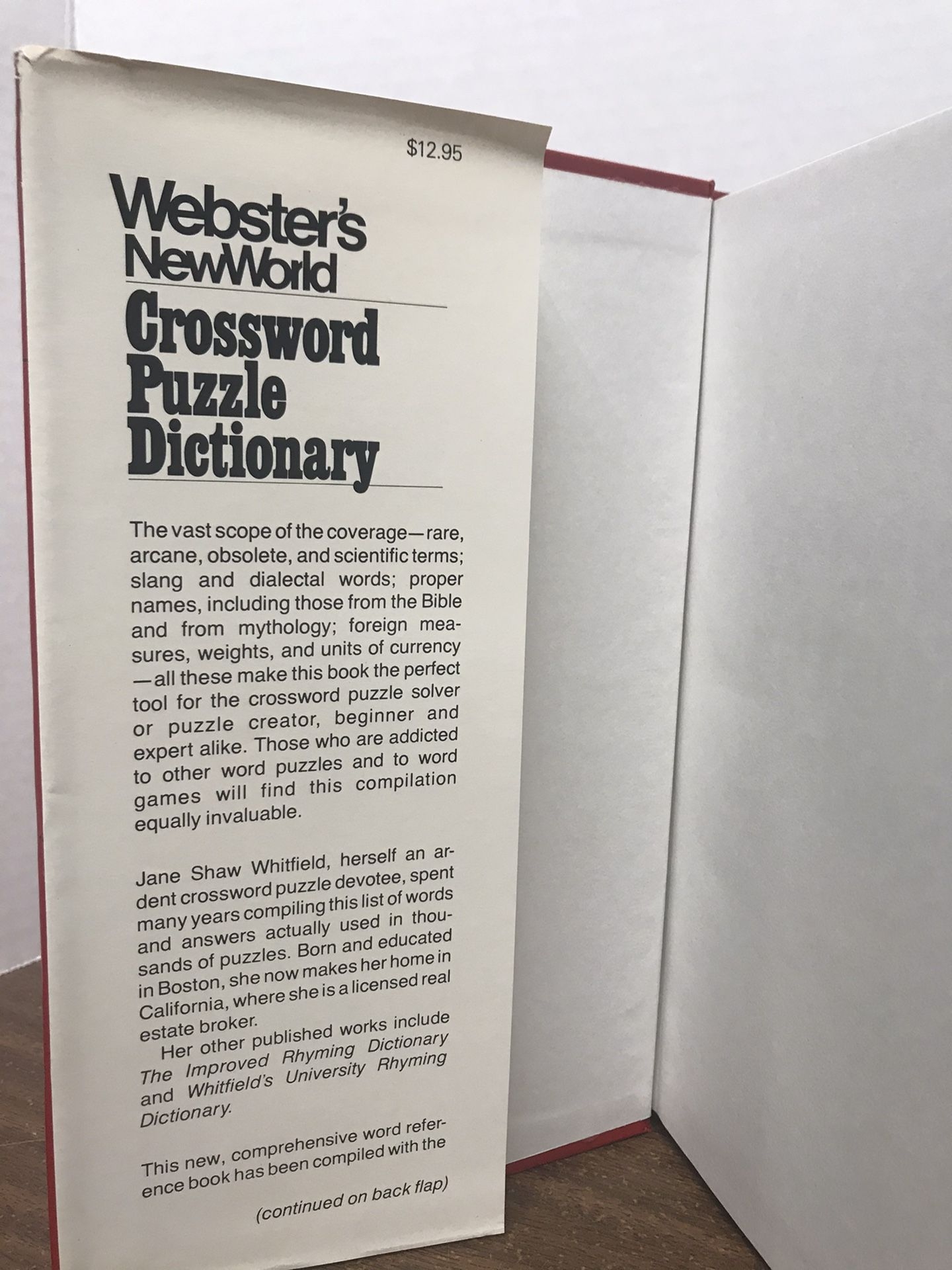 Crossword Puzzles Dictionary Book