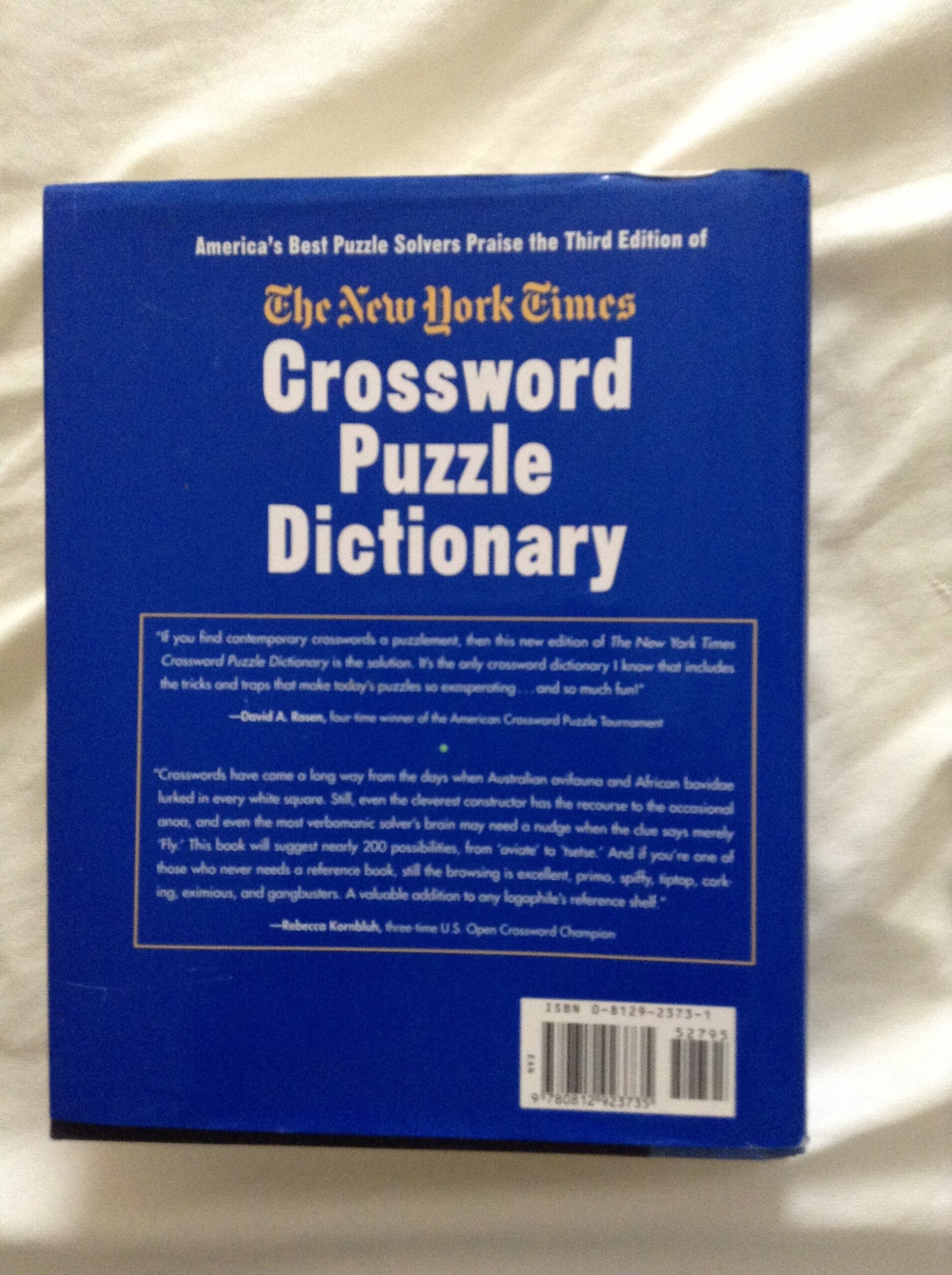 Crossword Puzzle Dictionary The NY Times 3rd Edition 1000s Of New Words And References By T Pulliam C Grundman Etsy