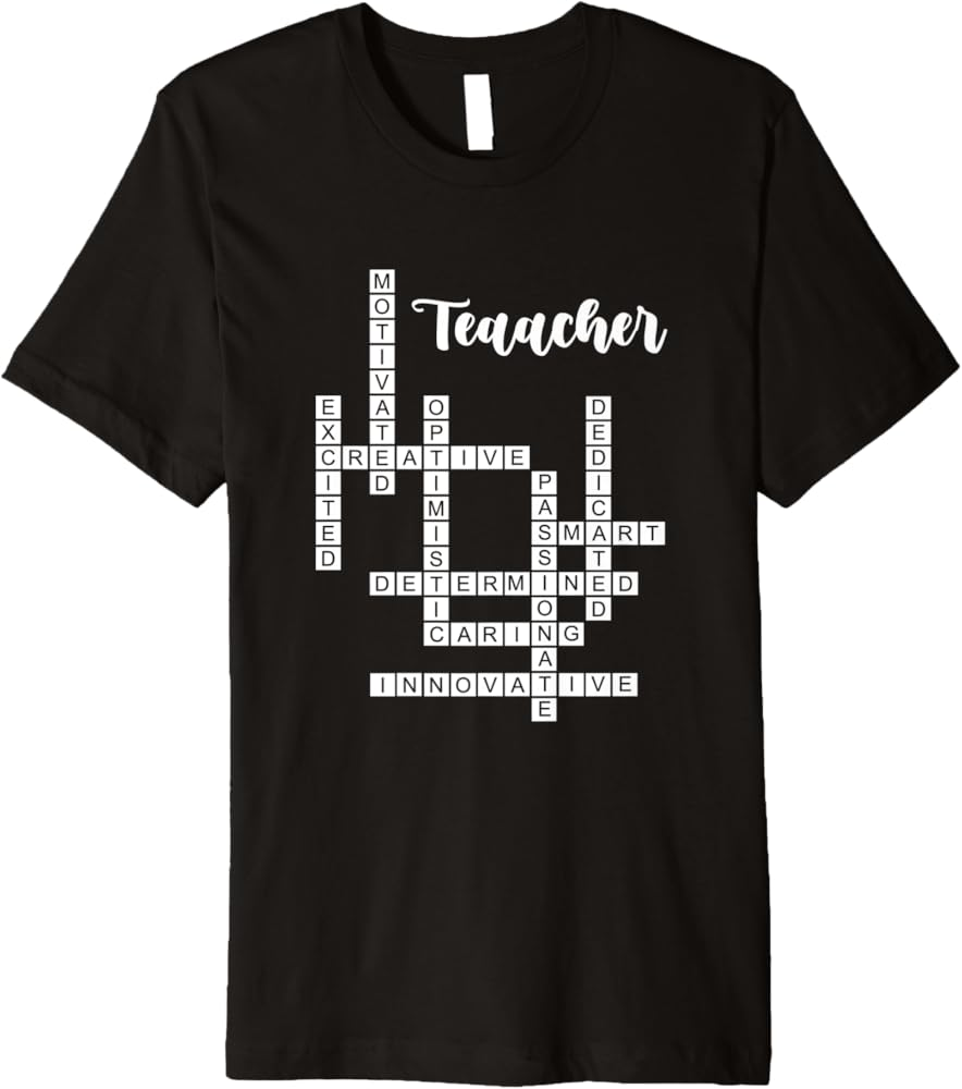 Crossword Puzzle Teacher Solving Word Puzzle Premium T Shirt
