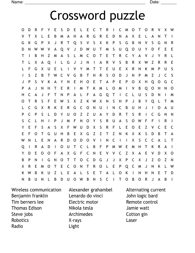 Crossword Puzzle Word Search WordMint