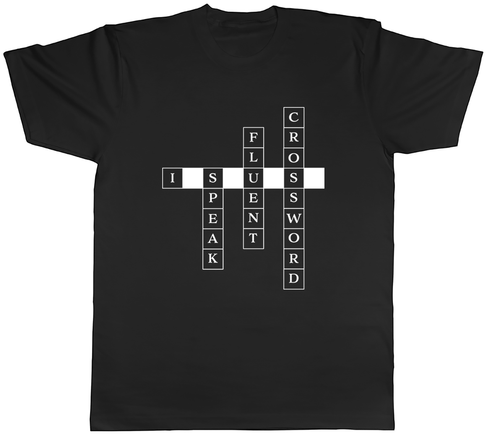 Crossword Puzzles Mens T Shirt I Speak Fluent Crossword Tee Gift 