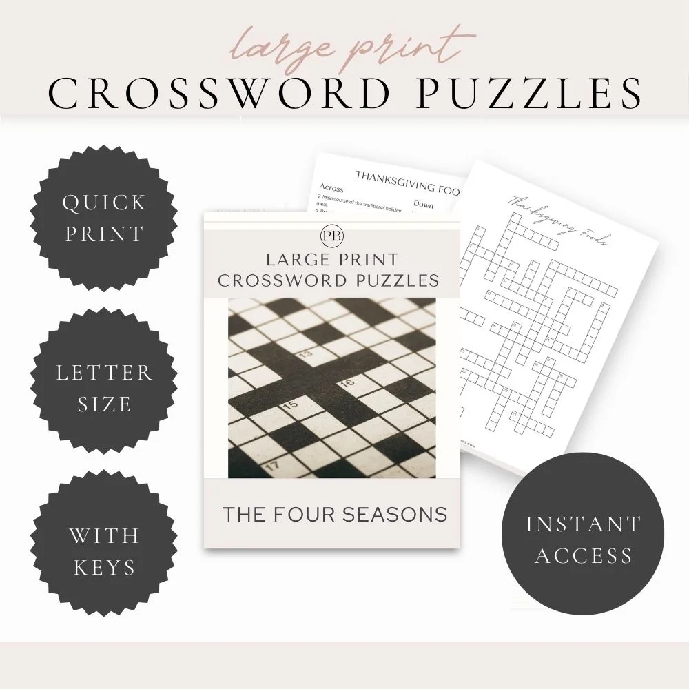Picture Crossword Puzzles Printable