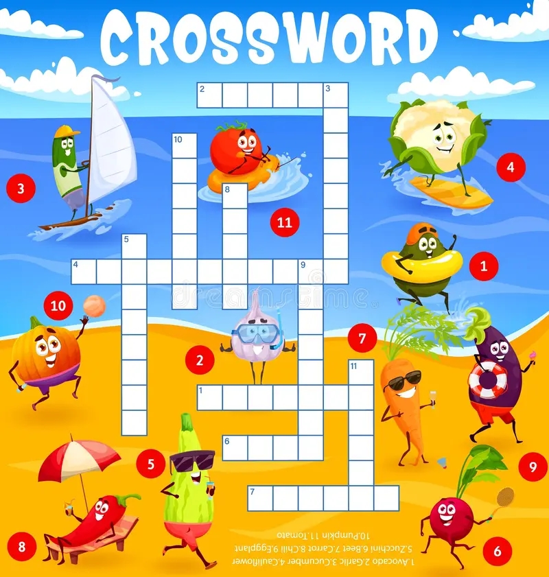 Summer Crossword Puzzles Printable