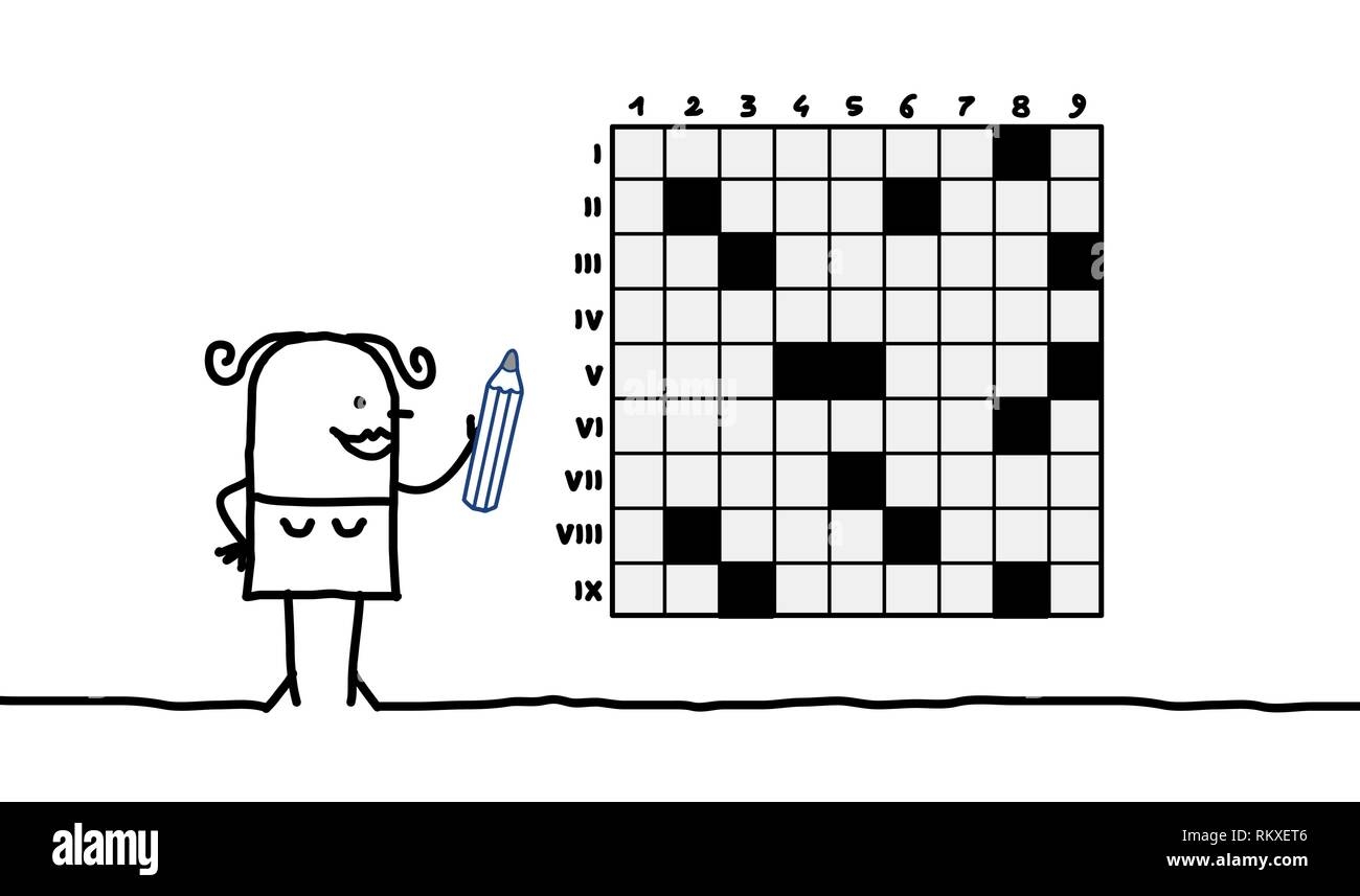 Crosswords Cartoon Stock Vector Images Alamy
