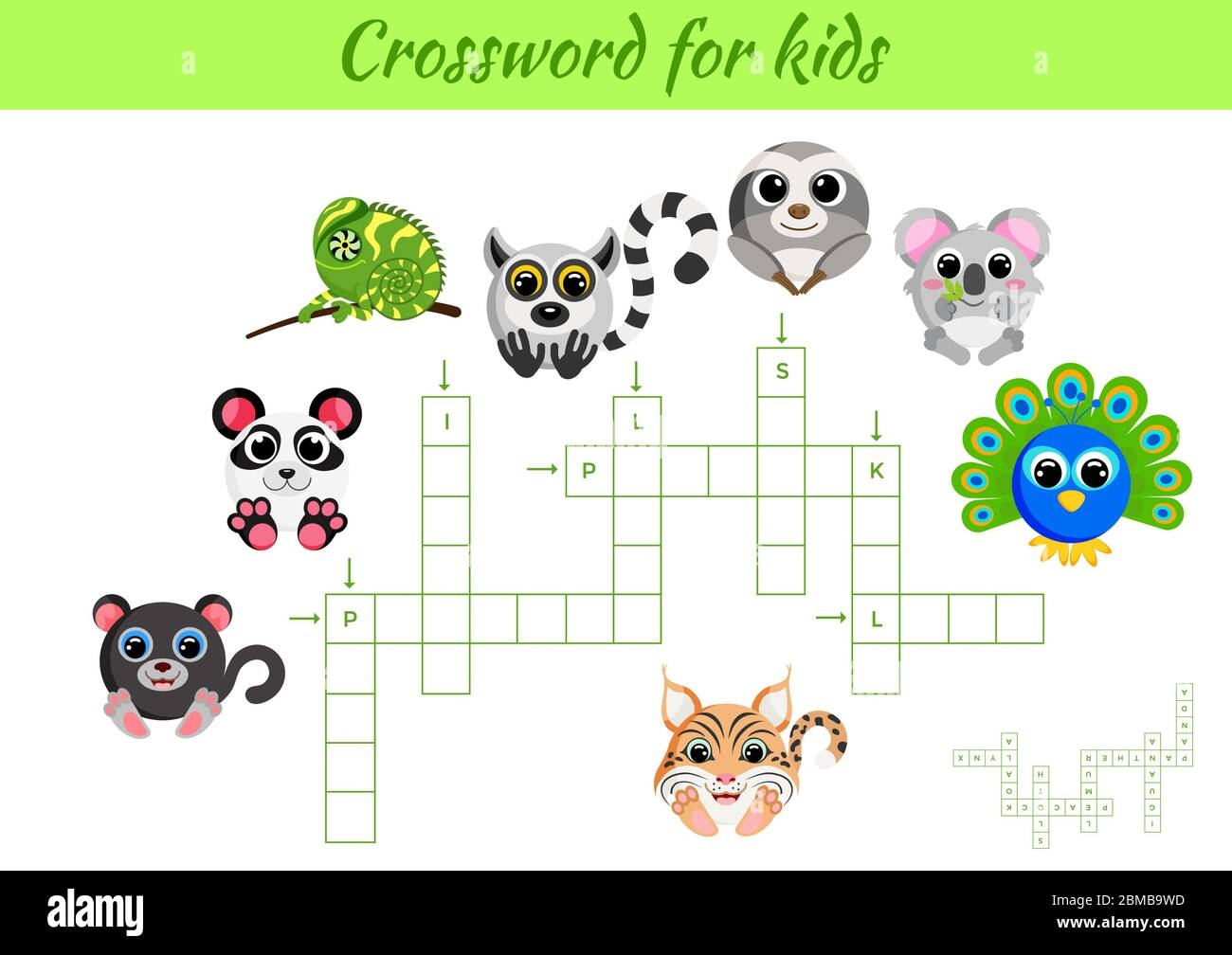 Animal Crosswords Printable