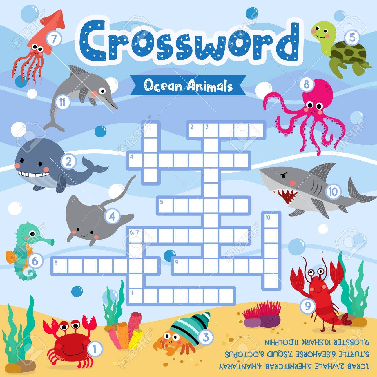 Crossword Puzzle Animals Printable