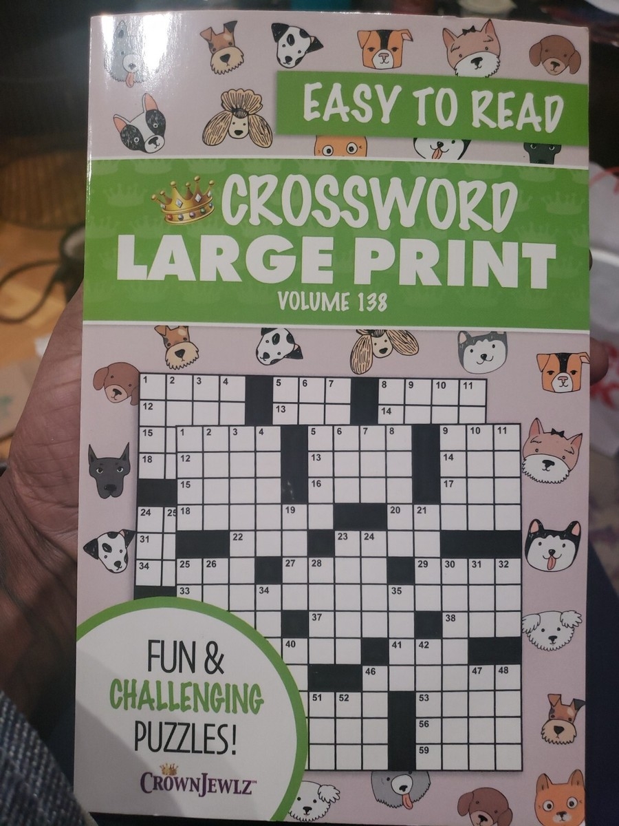 CrownJewlz CROSSWORD Large Print VOLUME 138 EASY TO READ PUZZLE FUN 100 PAGES EBay