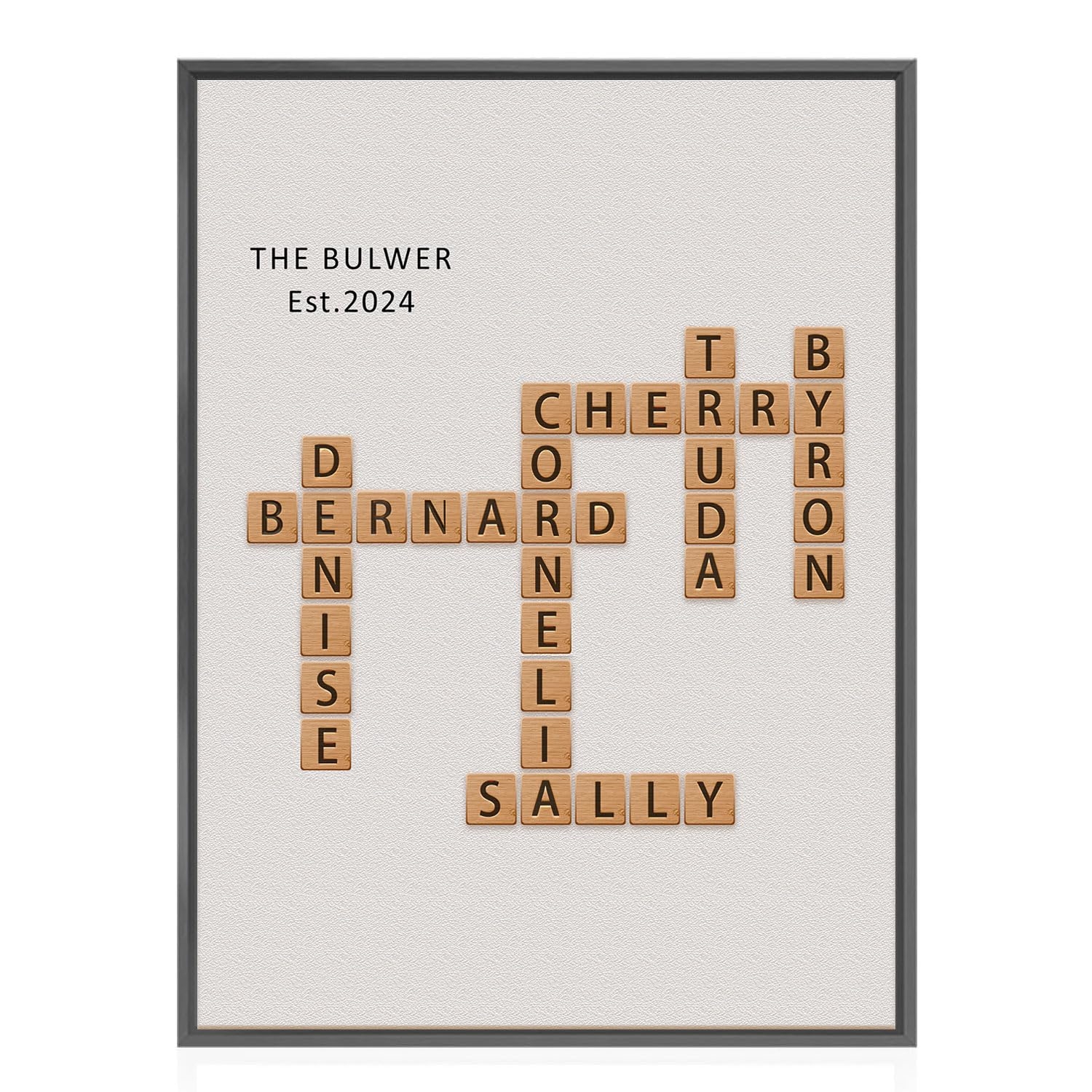 Wall Hanging Crossword Puzzle