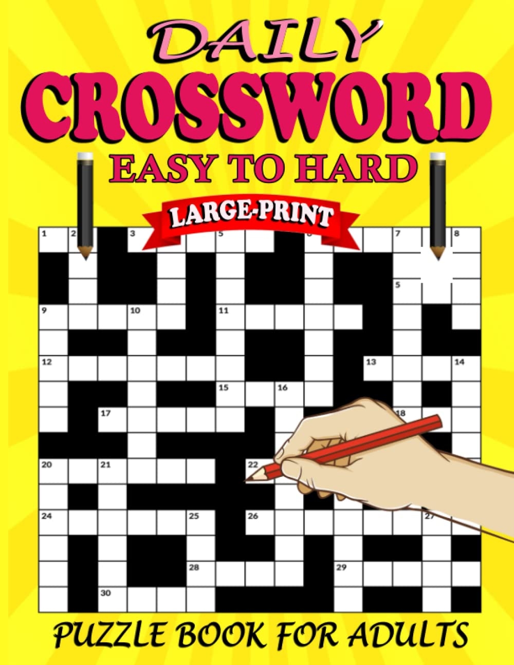 Daily Crossword Easy To Hard Large Print Puzzle Book For Adults Easy Crossword Puzzles Book For Adults Seniors Men And Women With Solution K Chappell Phyllis 9798840187791 Amazon Books