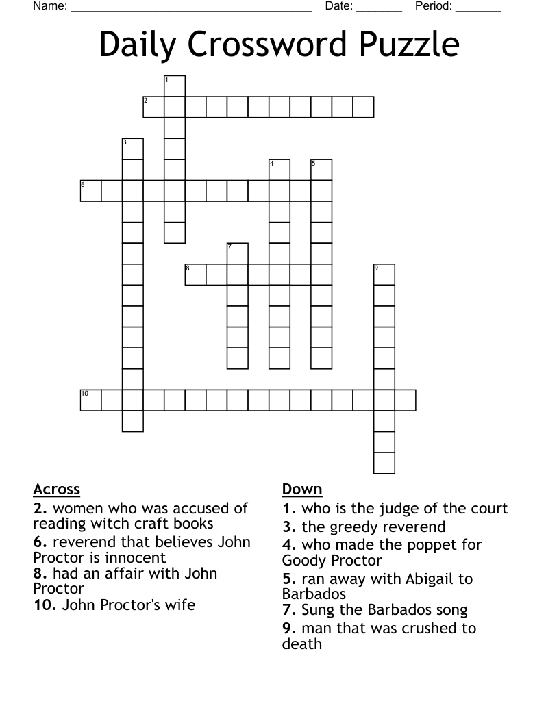 Daily Crossword Puzzle WordMint