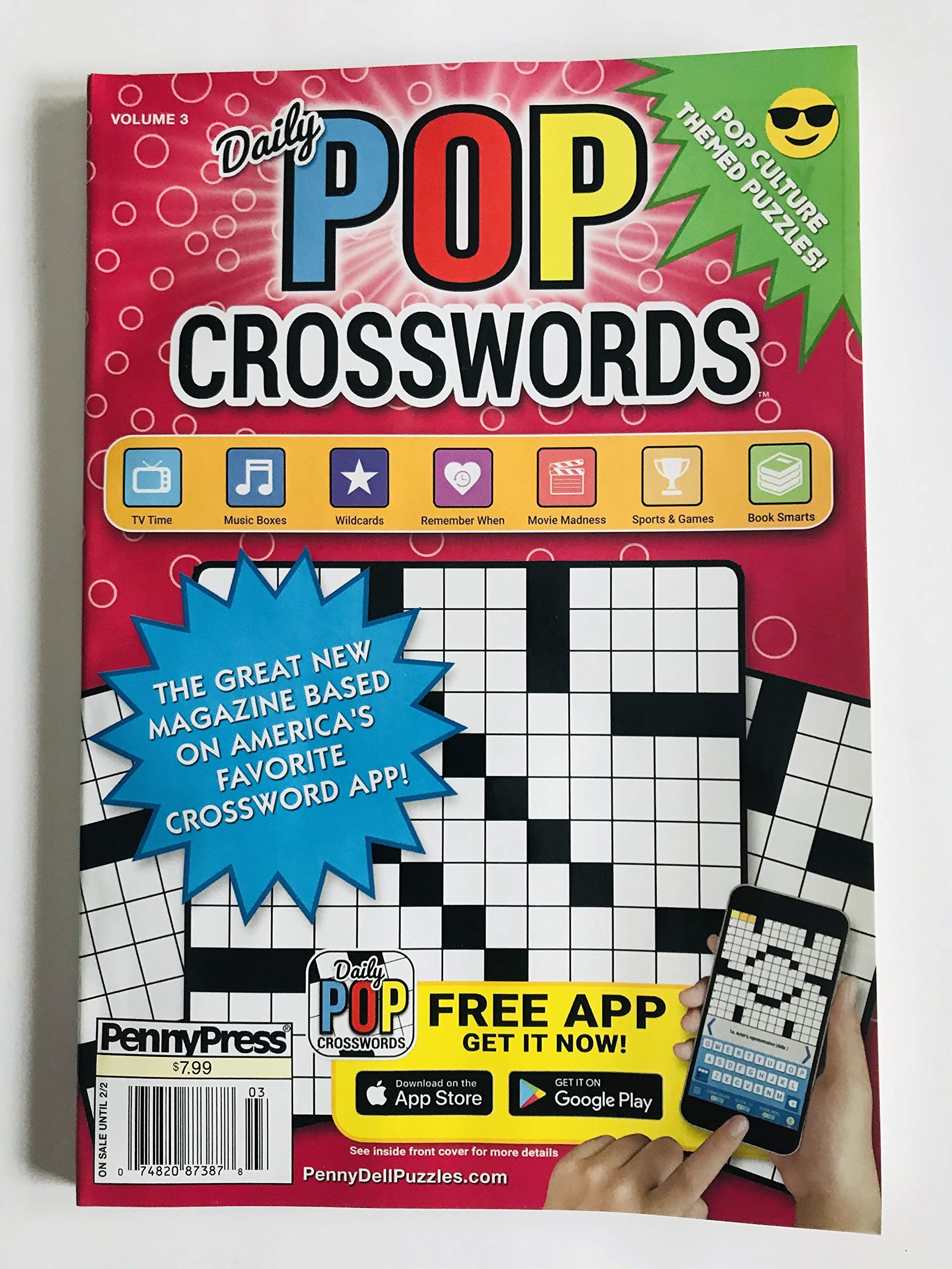 Daily Pop Crosswords Puzzles Volume 3 Pop Culture Themed Crosswords By Penny Press PennyDell 0689205649483 Amazon Books