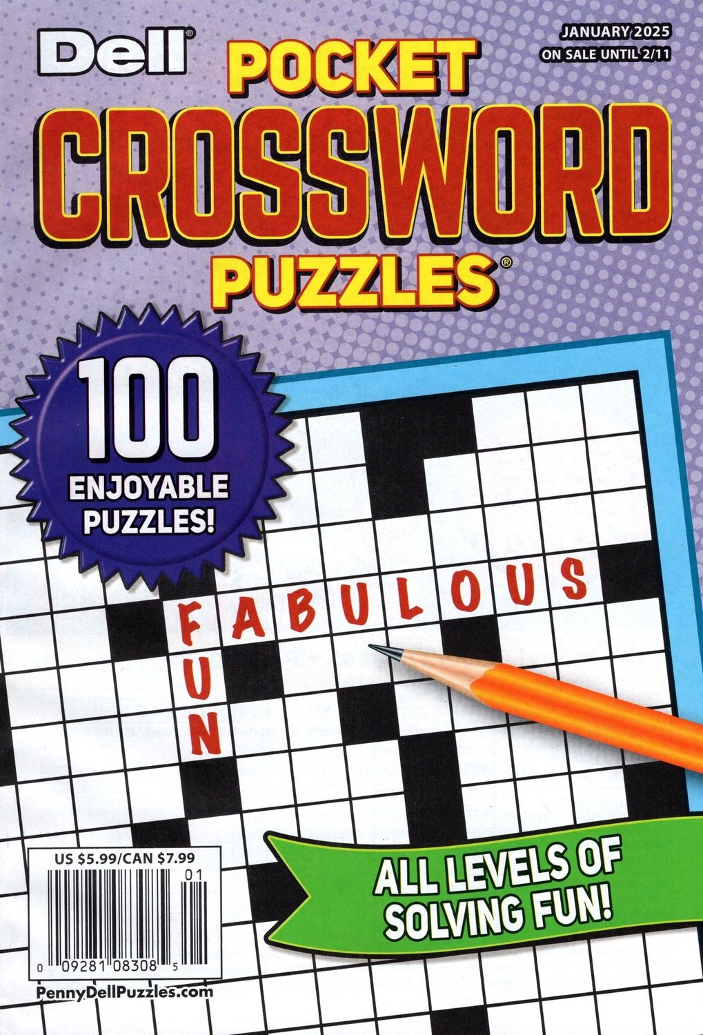 Dell Pocket Crossword Puzzles January 2025