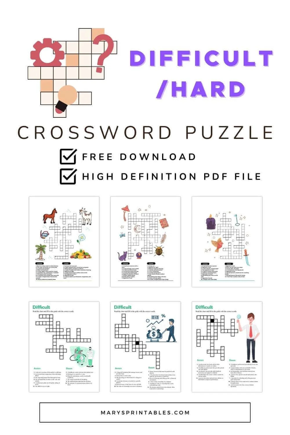Difficult Printable Crosswords For Free Perfect For Puzzle Enthusiasts
