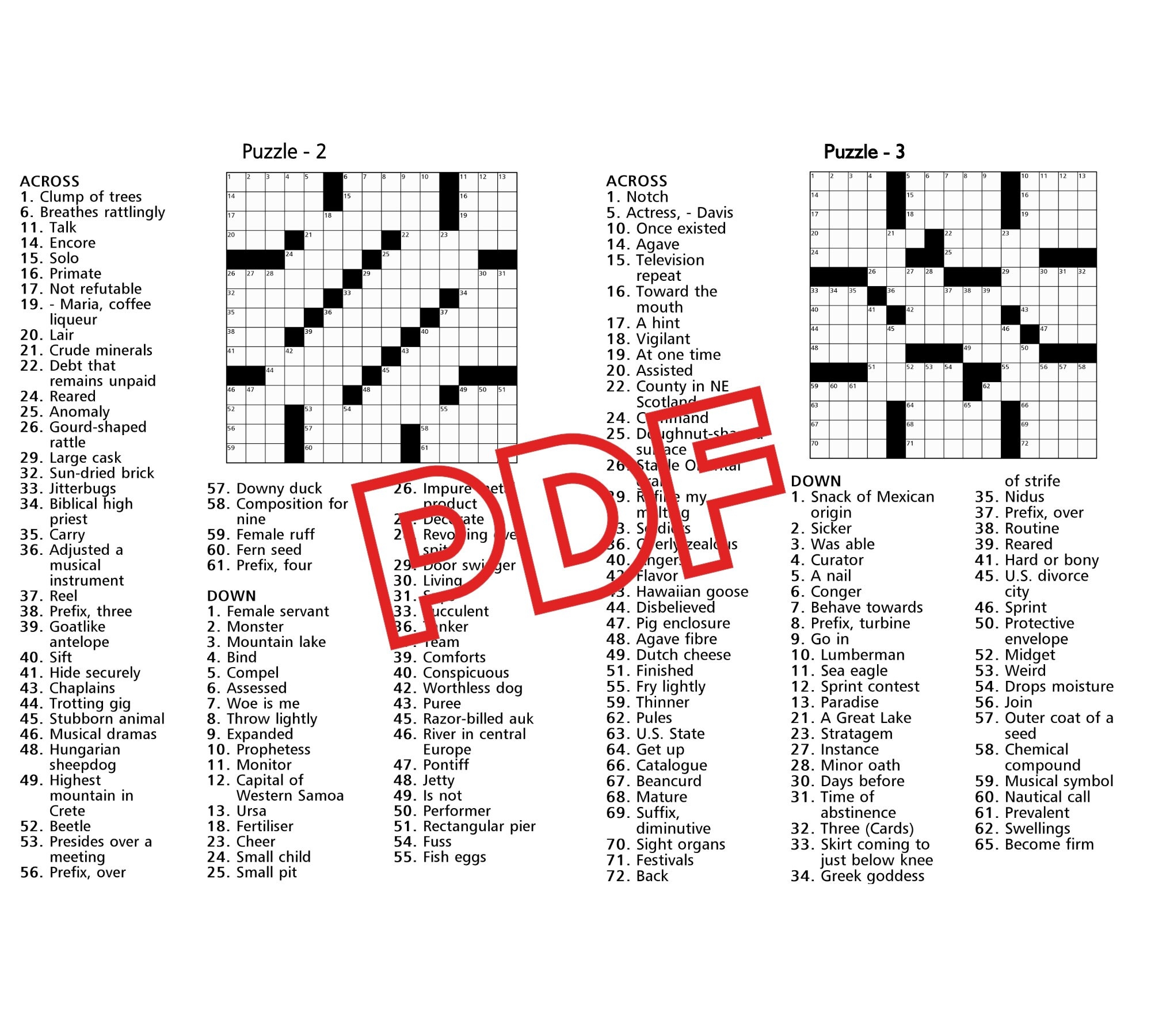 Digital Download 100 Printable Crossword Puzzles For Adults Fun Activities Book For Seniors Large Print Easy To Read Games With Solutions Etsy