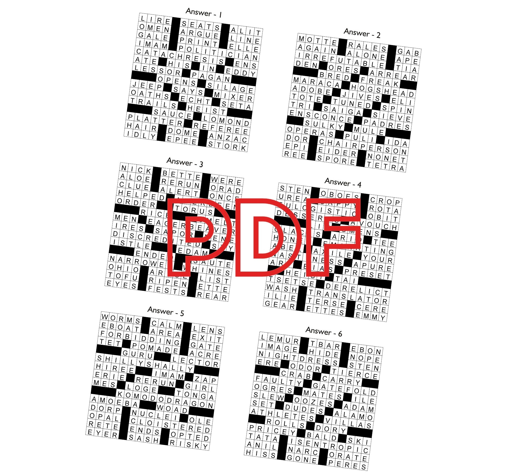 Digital Download 100 Printable Crossword Puzzles For Adults Fun Activities Book For Seniors Large Print Easy To Read Games With Solutions Etsy