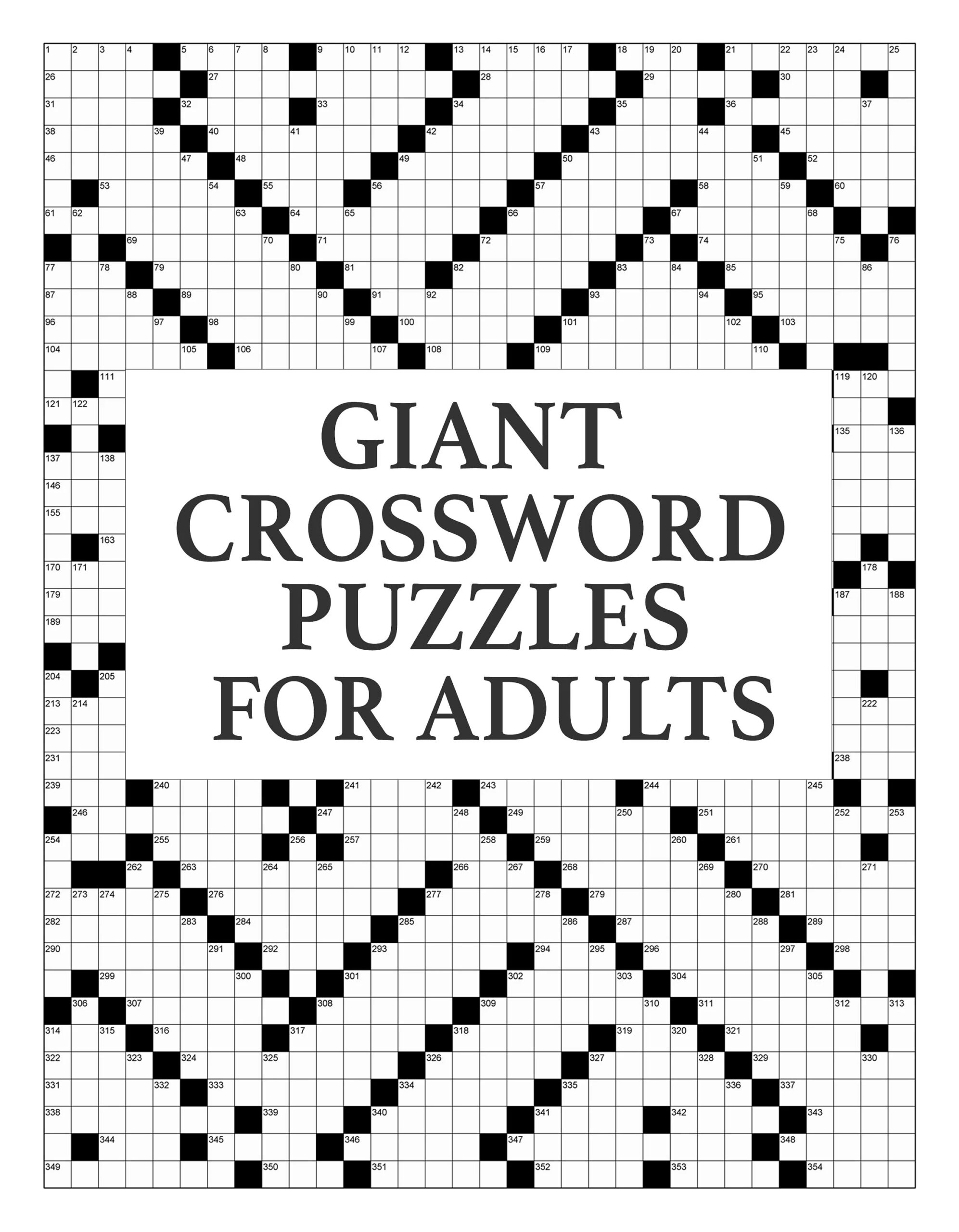 Large Print Easy Crossword Puzzles
