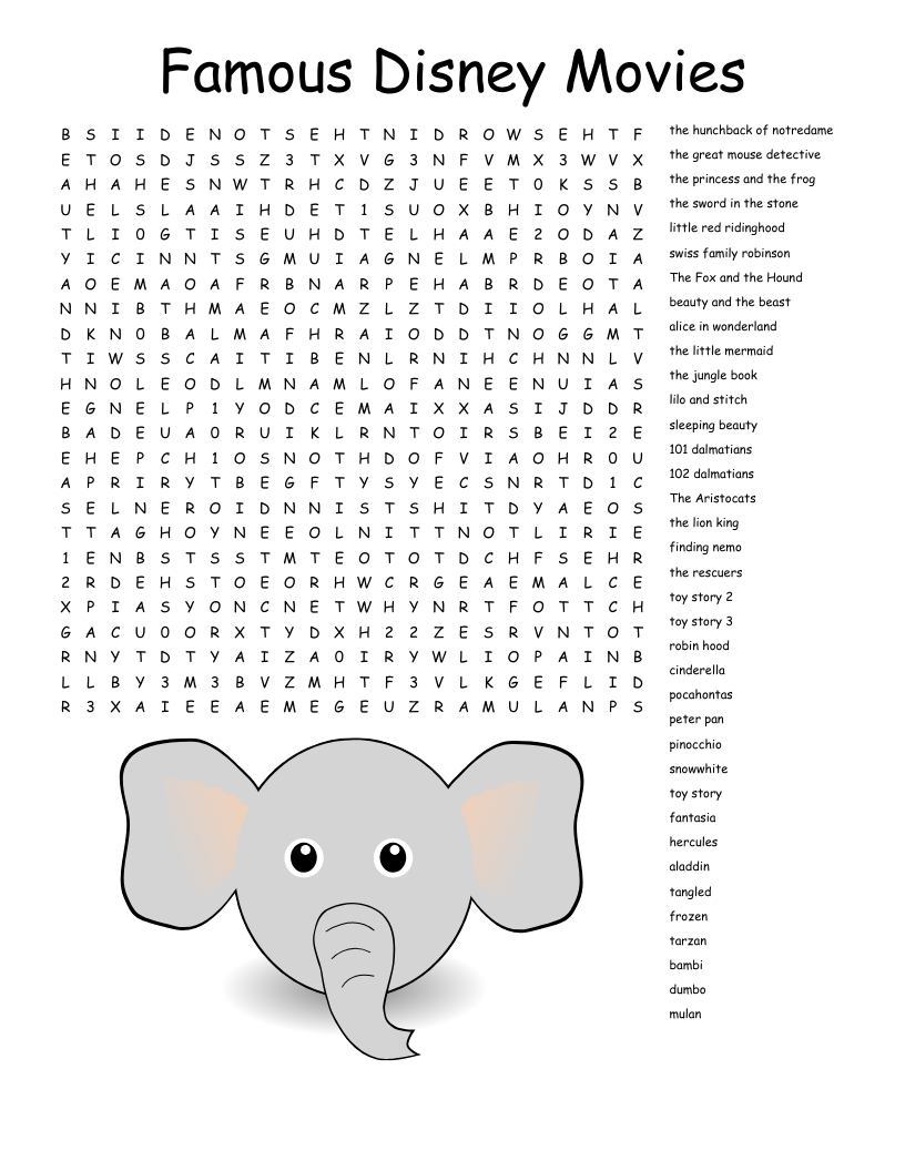 Disney Crossword WordMint