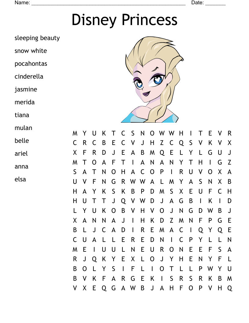 Disney Movies Crossword WordMint
