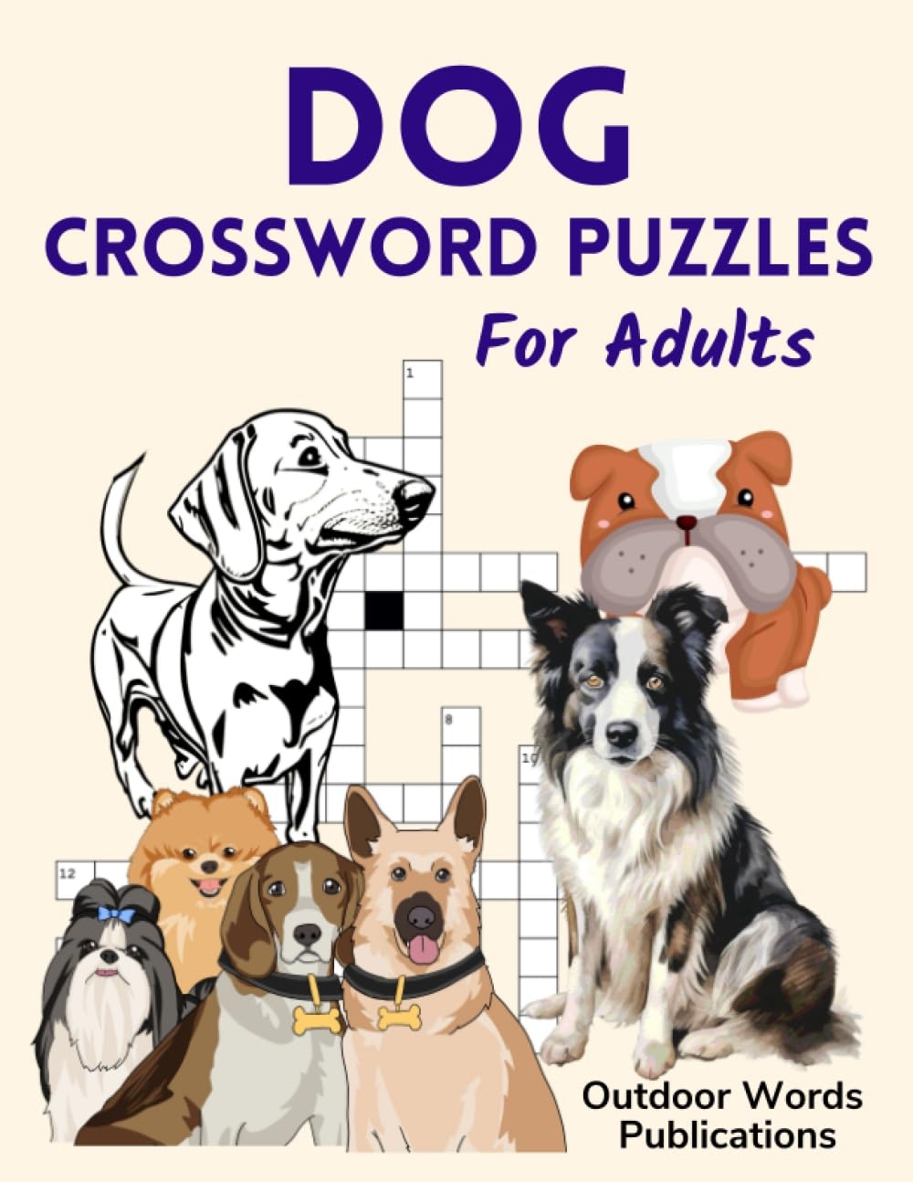 Dog Crossword Puzzles For Adults Challenging Puzzle Book For Dog Lovers Publications Outdoor Words 9798393442613 Amazon Books