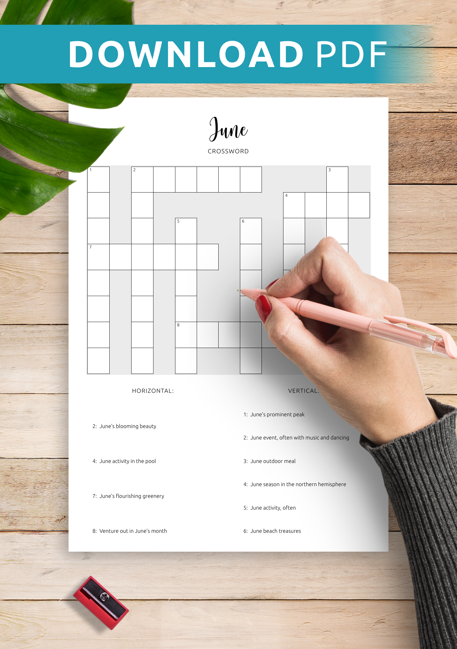 Crossword Template Printable
