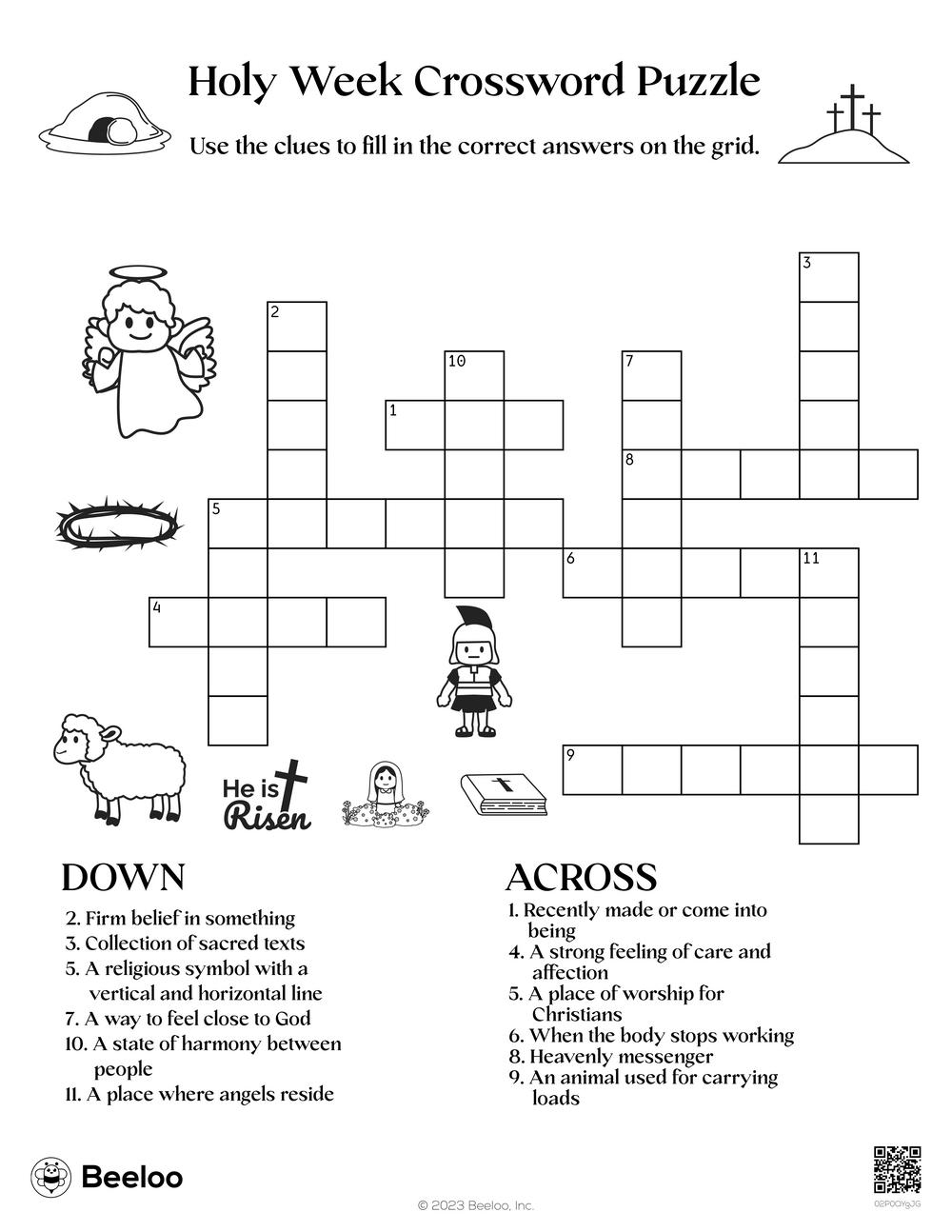 Easter themed Crossword Puzzles Beeloo Printable Crafts And Activities For Kids
