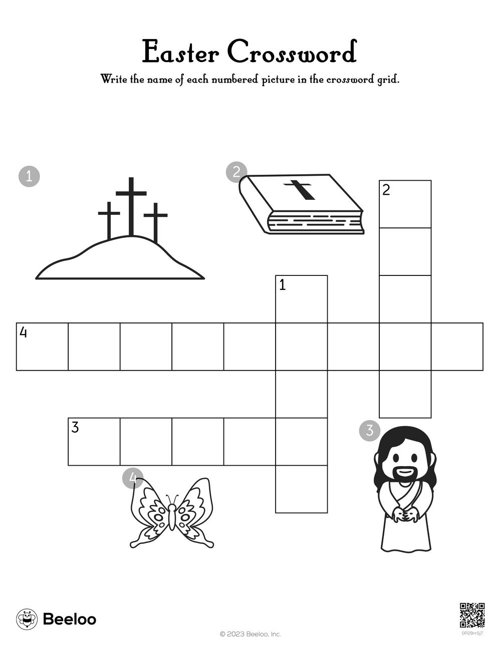 Easter themed Crossword Puzzles Beeloo Printable Crafts And Activities For Kids