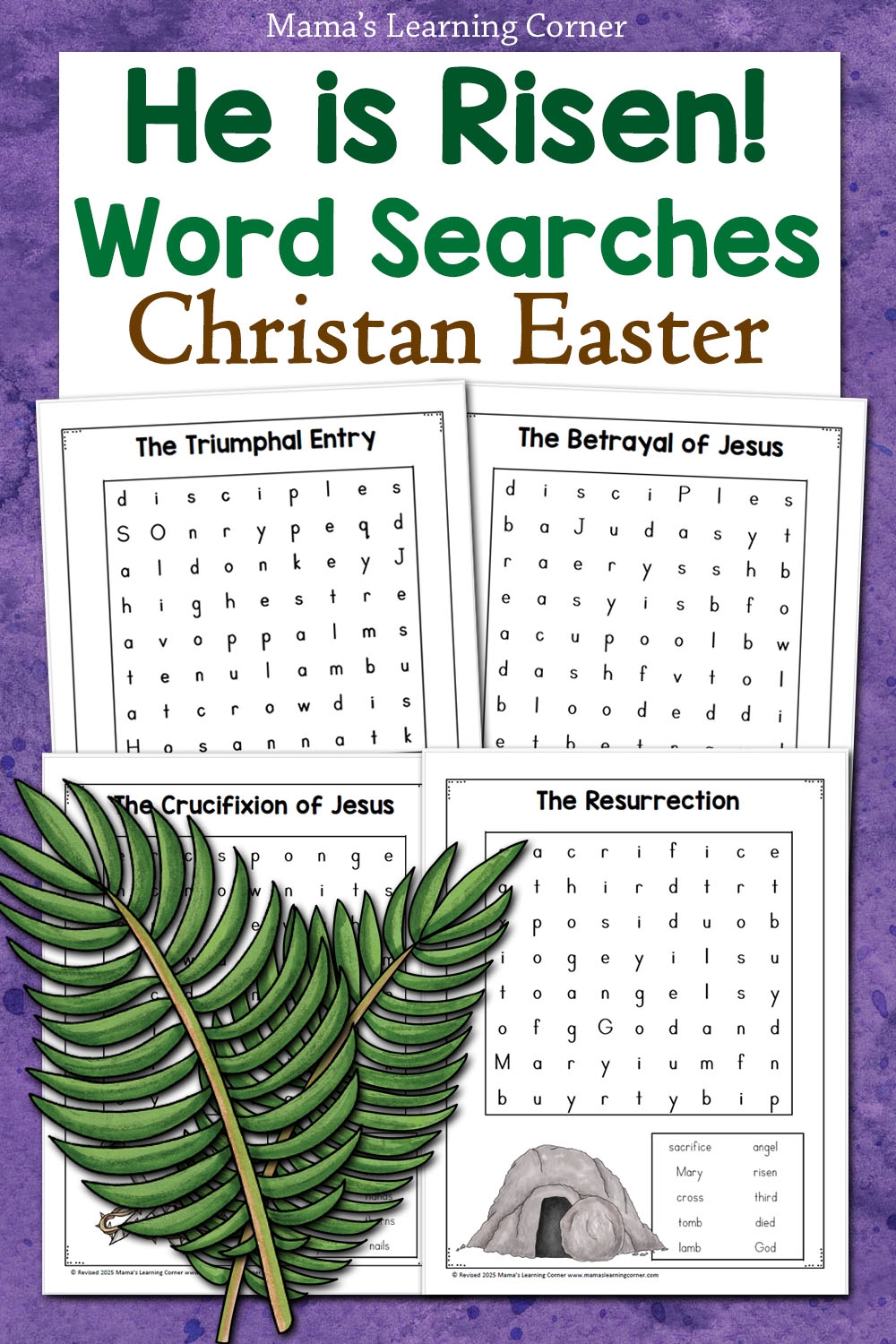 Easy Christian Easter Word Search Printable Packet Mamas Learning Corner