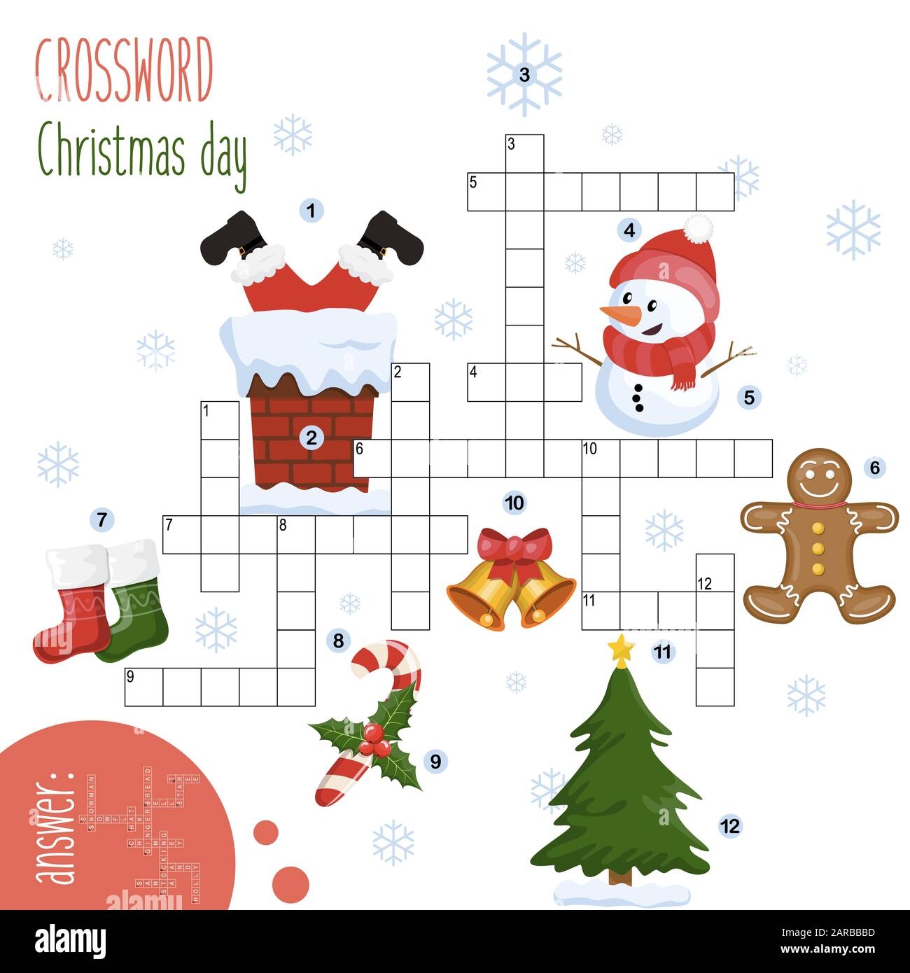 Childrens Christmas Crossword Puzzles