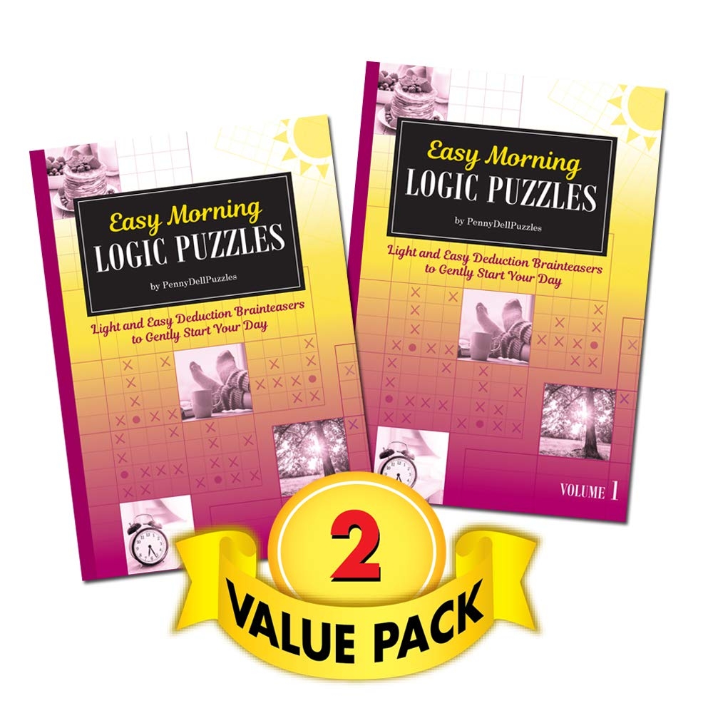 Easy Morning Logic Puzzles Brainteasers To Gently Start Your Day 2 Pack Paperback Penny Press Dell Magazines Penny Press Dell Magazines Amazon Books