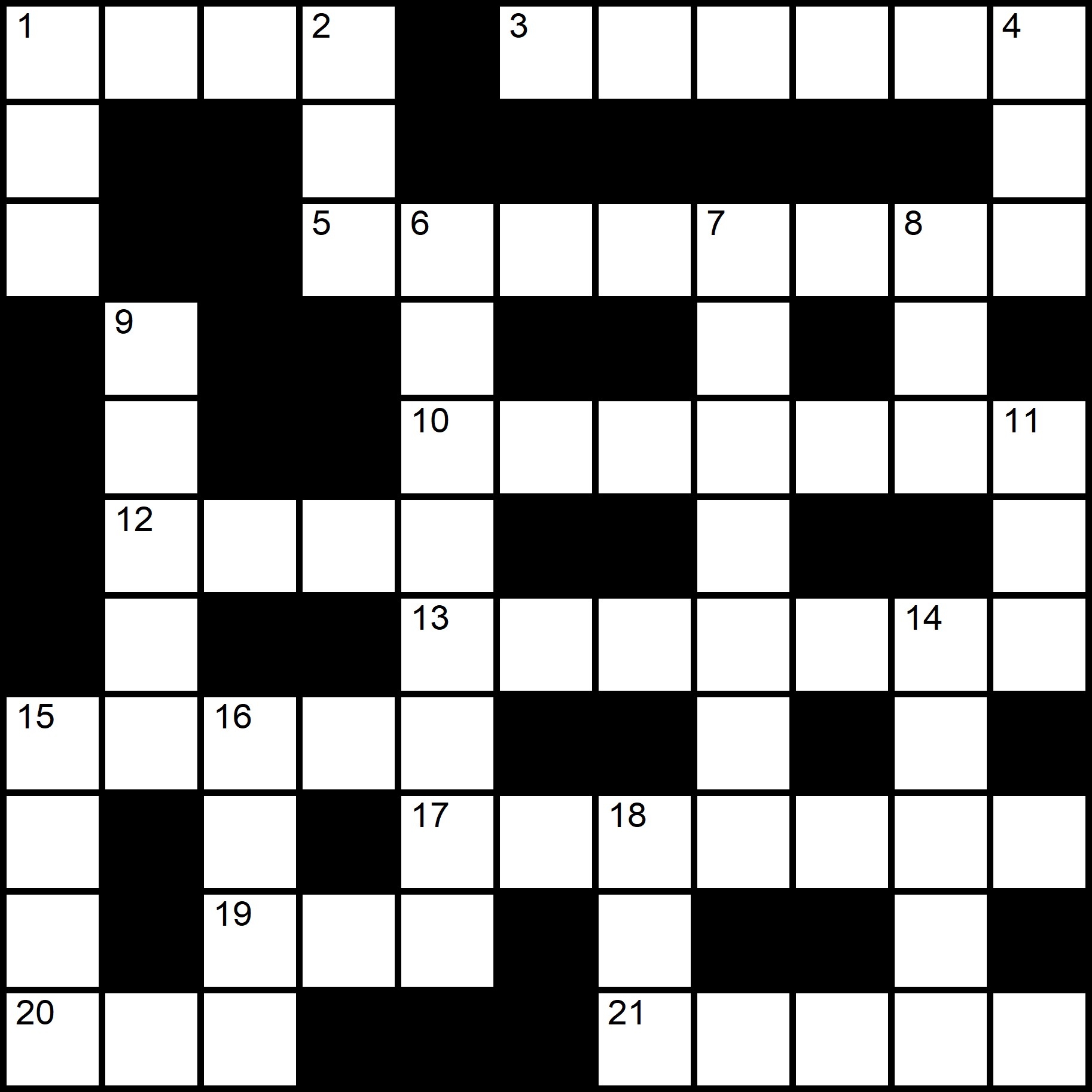 Free Crossword Puzzles Printables