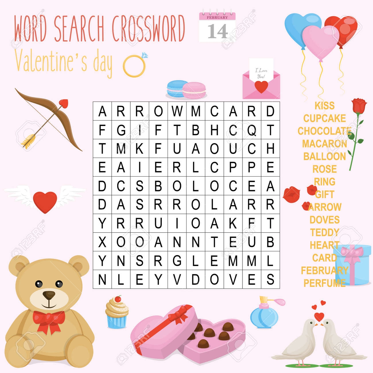 Free Valentines Crossword Puzzles