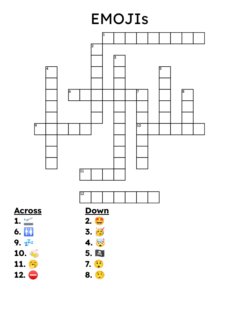 Crossword Puzzle Emoji
